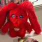 New Yuqi Cute 15cm Red Rabbit Plush Toy Keychain Cartoon Red Rabbit Backpack Pendant,Celebrity Fans Support Collection Gift
