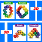 Children's Puzzle Interactive Logic Thinking Training Toy, Versatile Bead Colored Decompression Ball, Stress Relief Cube