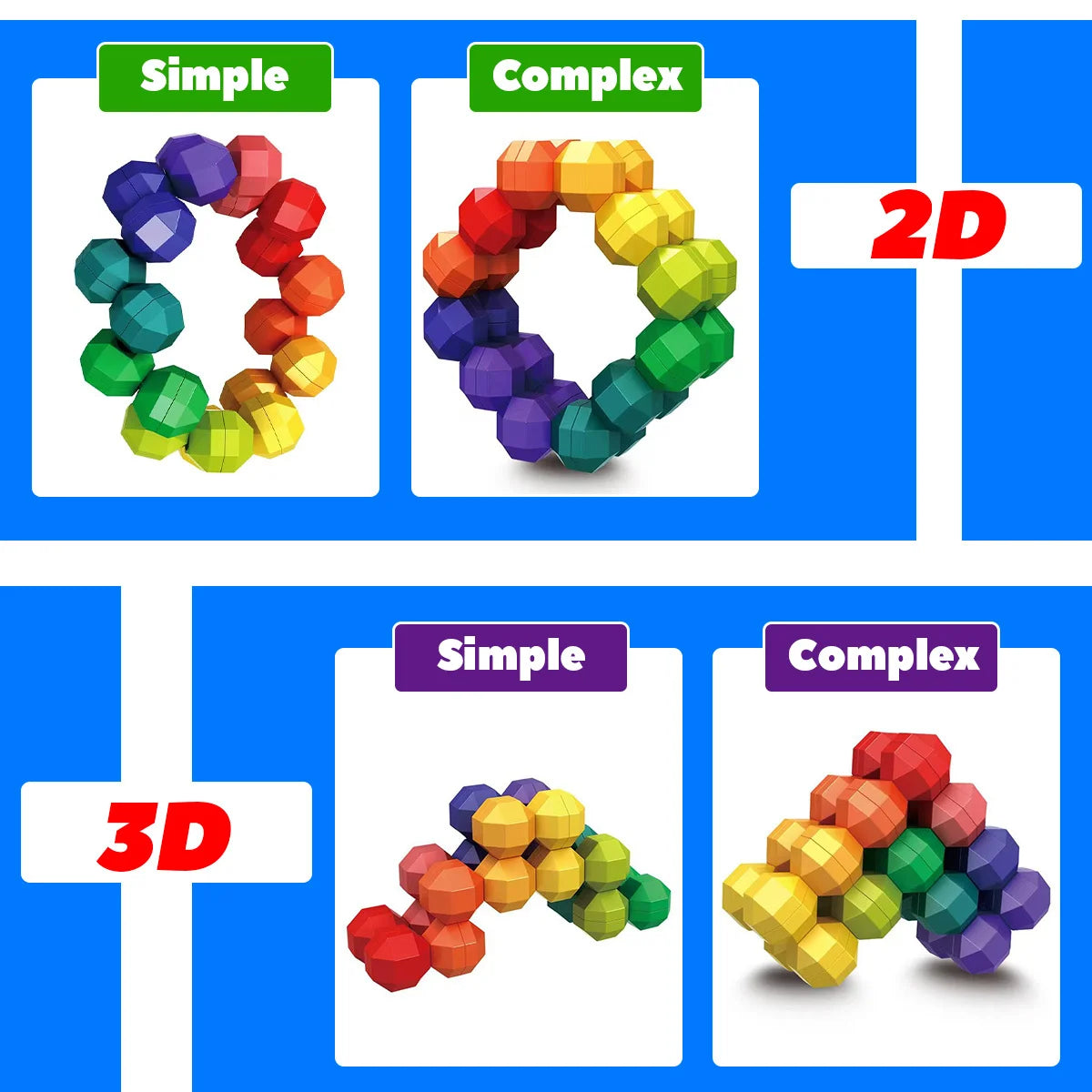 Children's Puzzle Interactive Logic Thinking Training Toy, Versatile Bead Colored Decompression Ball, Stress Relief Cube