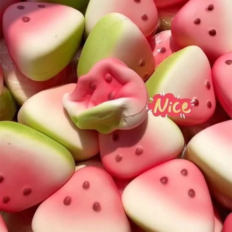 Watermelon Squishy Toy Slow Rising Stress Relief Squeeze Toy Super Soft Hand Grip Fidget Toy for Anxiety Relief Kids Adults Gift