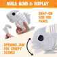2 Pcs 9.5" Glow in the Dark Fish Skeleton for Halloween Decorations, Luminous Plastic Animal Bones, Indoor Outdoor Yard Lawn Patio Decor, Haunted House Spooky Halloween Party Props