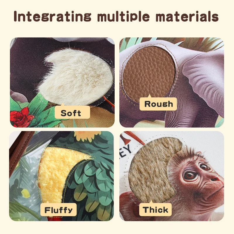 Cognitive and tactile training for children's touch books in early education