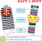Baby Rattle Socks & Wrist Strap Set – Soft Animal Toys for 0–12 Months