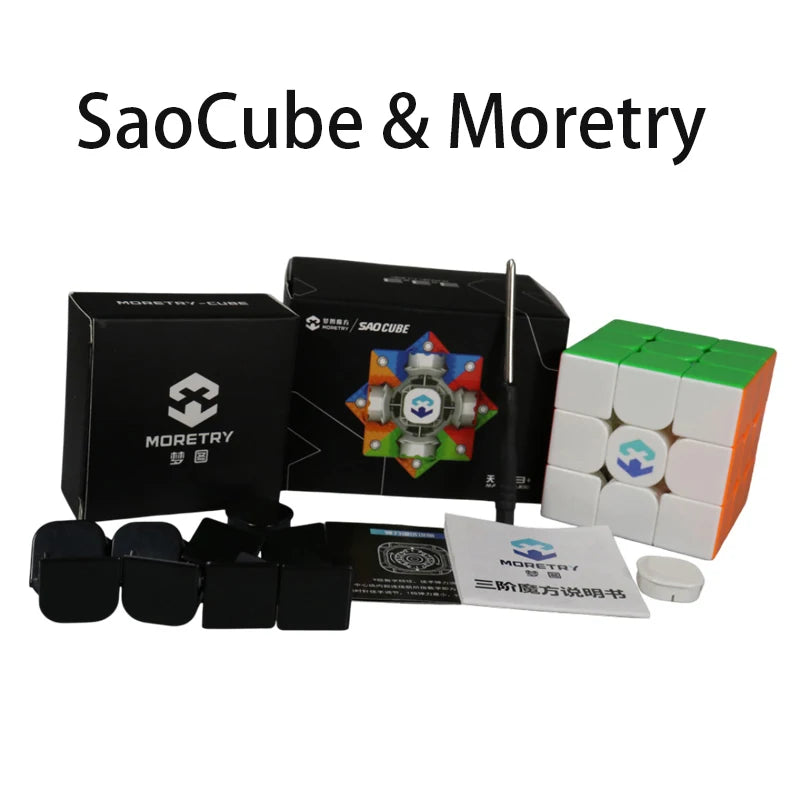 [SaoCube] Moretry & SaoCube TianMa X3+ Maglev Ball Core 3x3 Black faced Magnetic Magic Cube Fidget Toys Children Gift