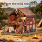 DIY Miniature Dollhouse Totem Book Nook Kit Coyote 3D Wooden Puzzle Building Blocks Puzzle Model Building Home Decoration Gifts