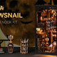 Book Nook Kit Dark Family DIY Wooden Puzzle Gothic Style Halloween Bookshelf Dollhouse Model Bookend Building Home Decoration