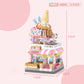 NEW Panda Pet Coffee Ice Cream Flower Shop Store Street View Food House Building Blocks Kit Girls Bricks Model Kids Toy Children