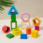 Geometric Shape Sorting Stacking Intelligence Development Blocks, Wooden Early Education Matching Toys, Color, Shape Cognition