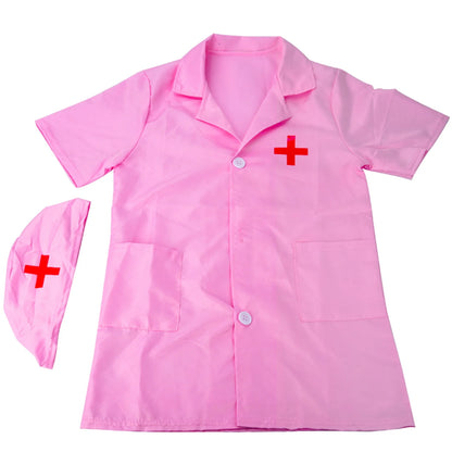 Doctor's Clothes Short-Sleeved Nurse Children's Performance Clothes Family Toys