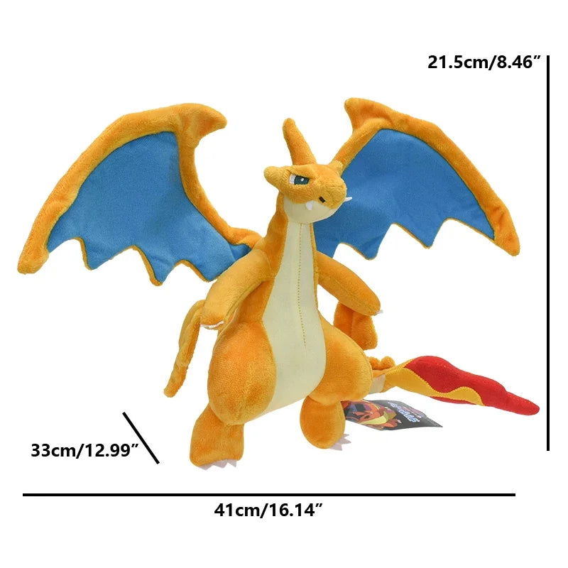 Evolution Mega Charizard Y Plush Toy Doll Pocket Monster Anime Dragon Stuffed Toy Soft Peluche Animals Gift Kids