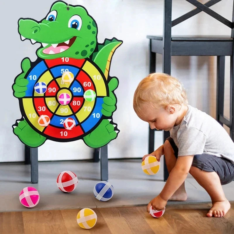 Educational Games Dart Board Baby Toy Stickey Ball Dart Indoor Sports Child Montessori Games for Children 3 to 12 Years