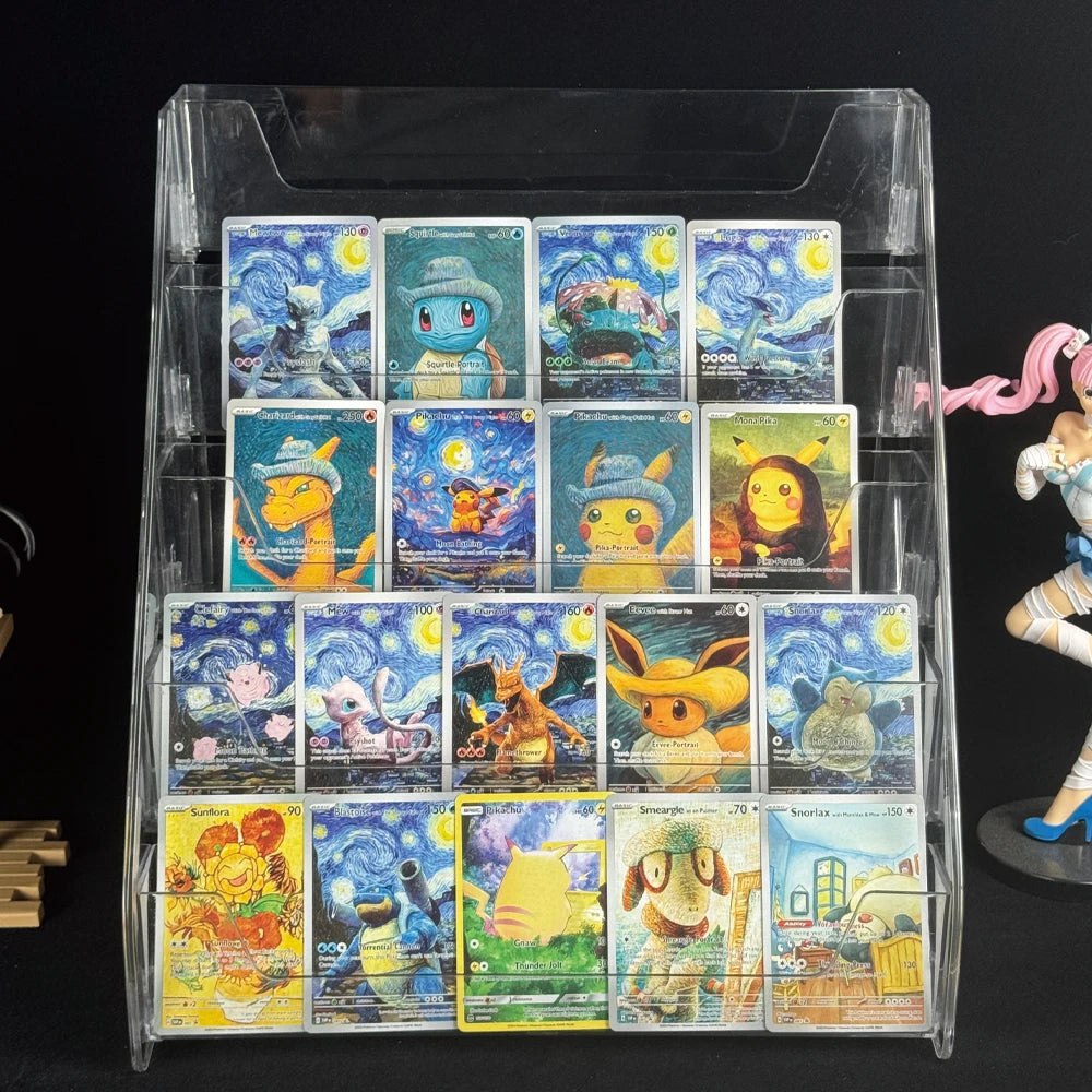 DIy Cartoon Anime Ptcg 18pcs Self-Control Mewtwo Pikachu Charizard Eevee Collect Trading Signature Card Child Birthday Gift