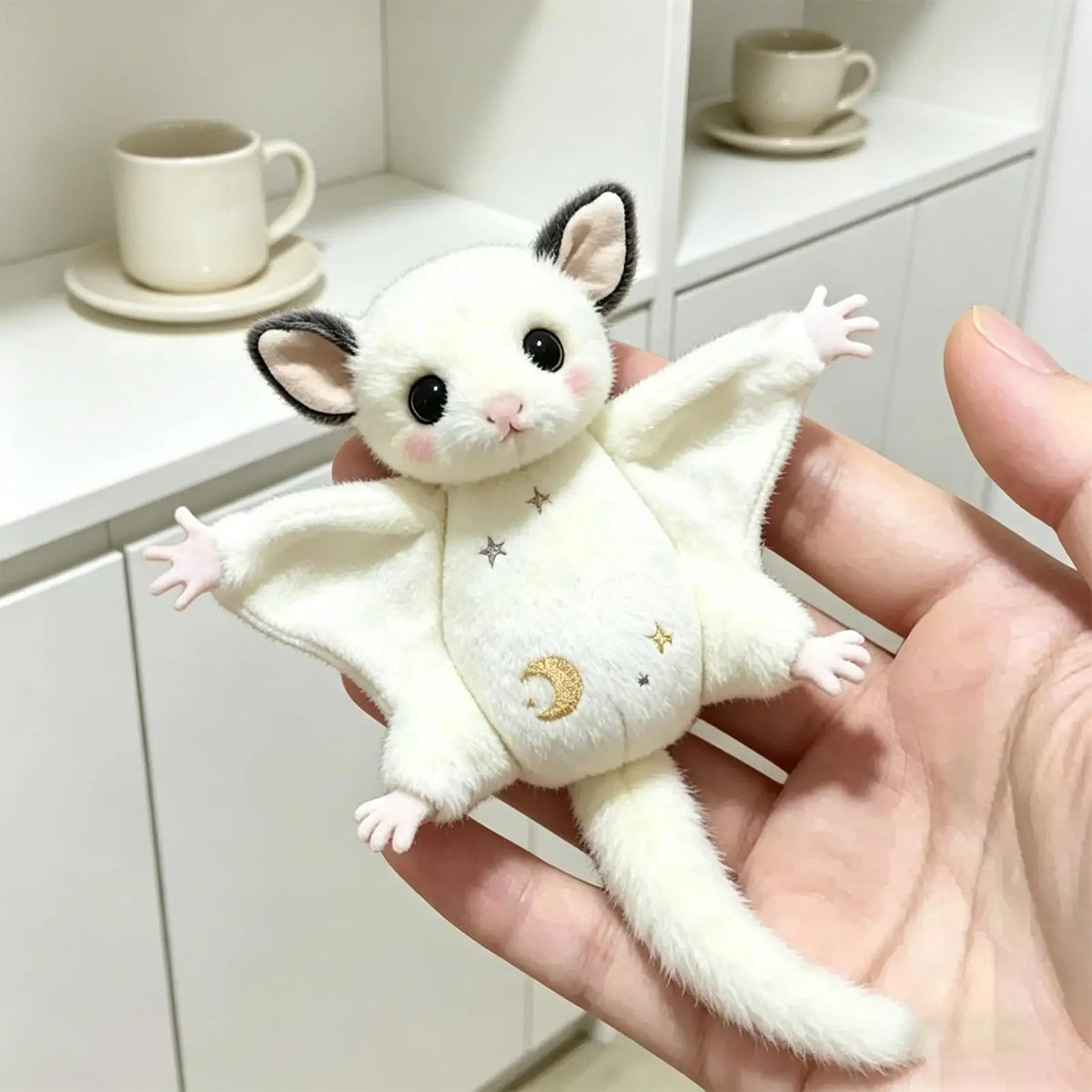 Stuffed Animal Bag Charm Cute Flying Squirrel Purse Pendant Plush Backpack Ornament for Women Girls Kids Adults Daily Outdoor