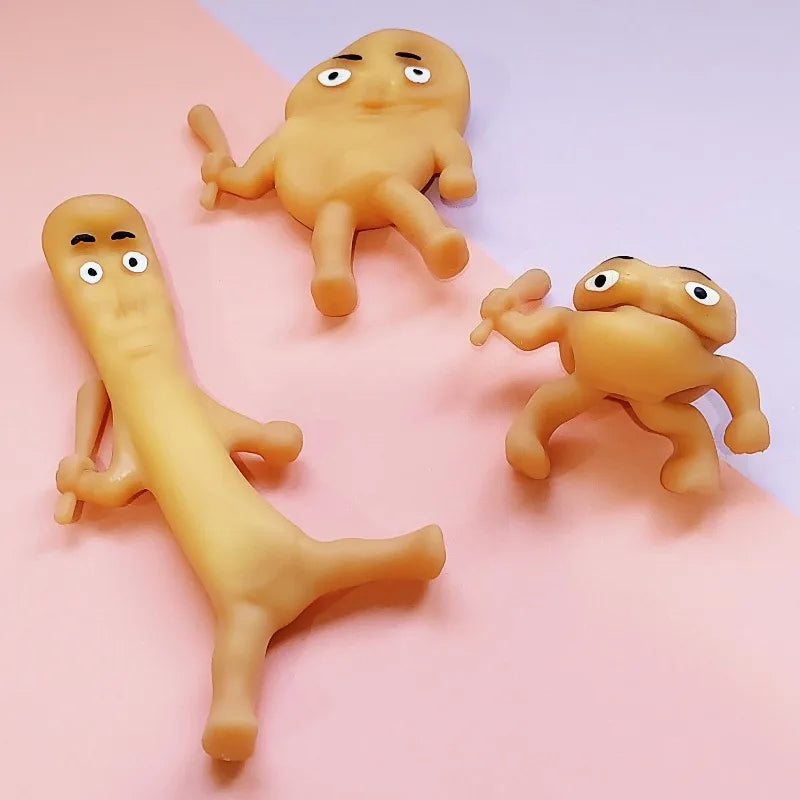 Novelty Tungtungtung Sahar Squeeze Toys Collectible Viral Brainrot Fidget Toy Wooden Stick Man Model Anti Stress Reliever Toys