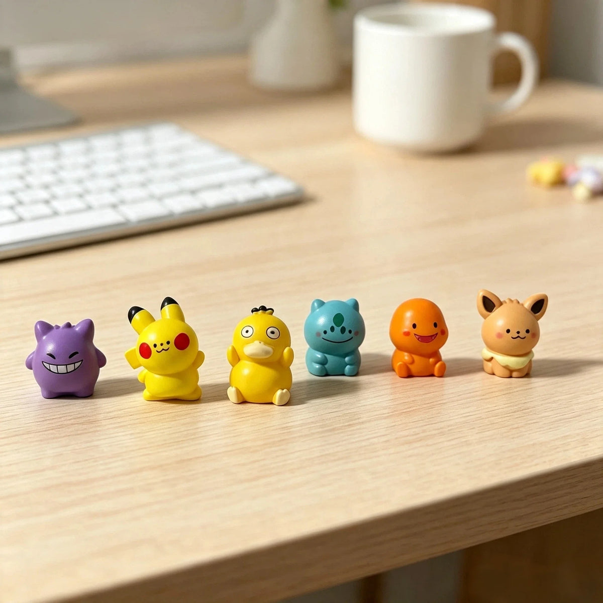 6Pcs Kawaii Anime Fantasy Creatures Mini Figurines, Cute Small Desktop Statues, Collectible Ornaments, Holiday Surprise Gifts