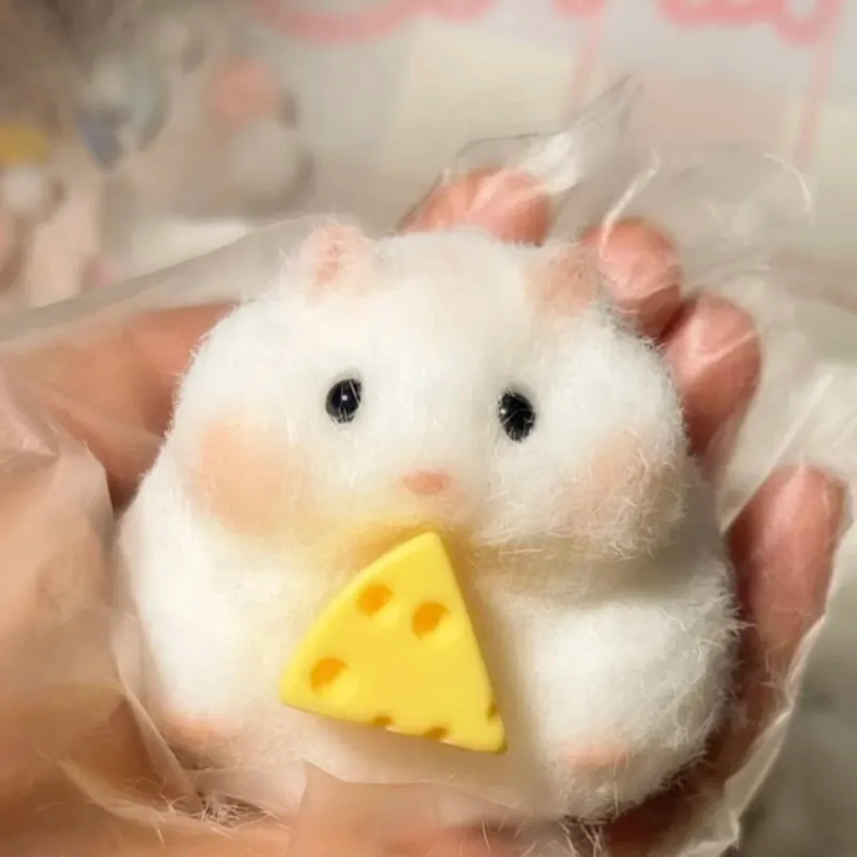 Hamster Taba Squishy Silicone Fuzzy Cute Hamster Animal Squishy Toy Mochi Toy Tabby Anti Stress Release Hand Relax Gift