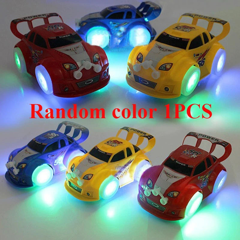 Children's Electric Toy Car Flashing Music Omnidirectional Rotating Cool Electric Light Boy Girl Best Holiday Gift