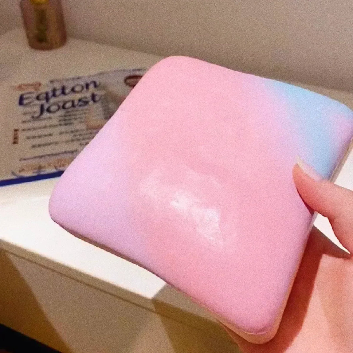 Sticky Toast Squishy Slow Rising Marshmallow Toast Mint Chocolate Bread Soft Tender Bread Squeeze Toy Stress Release Hand Relax