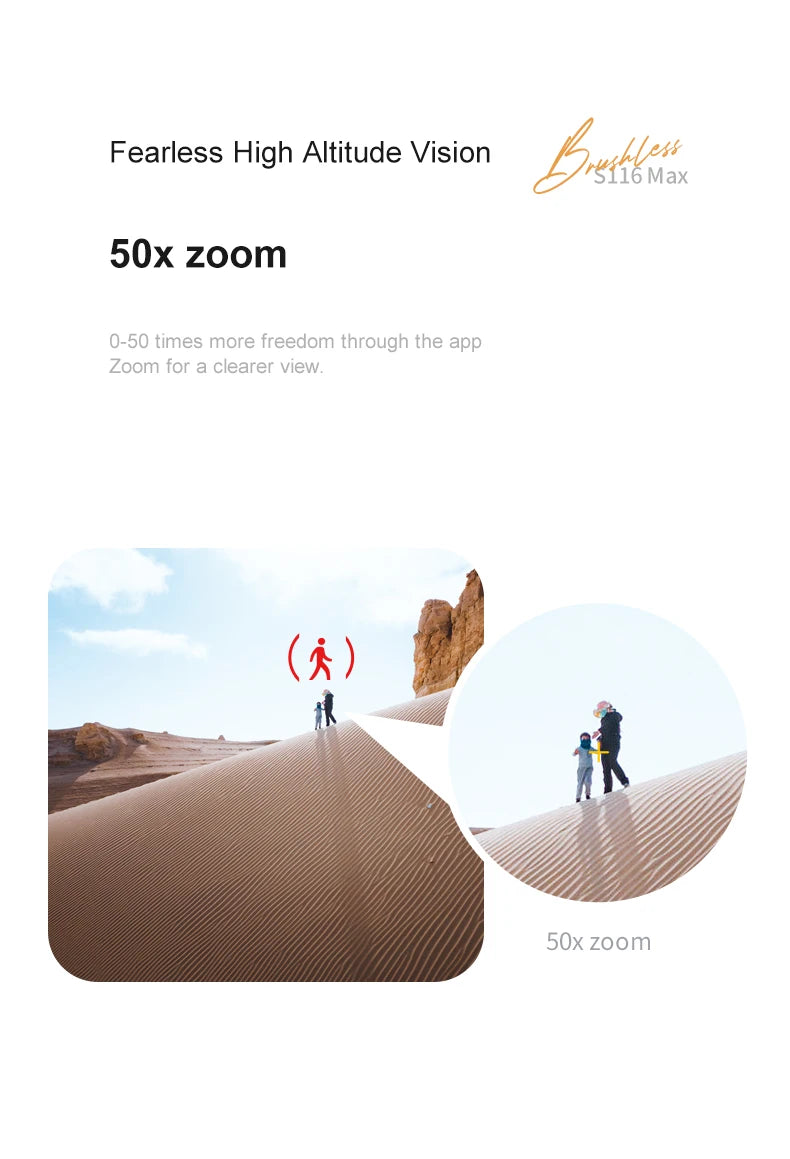 2026 Newest S116 MAX Brushless RC Drone with Dual Camera, WiFi FPV, Optical Flow Positioning, 360 Obstacle Avoidance, One Key Takeoff Landing, Altitude Hold, Foldable, Carry Bag Included, Long Flight Time, Gift for Adults