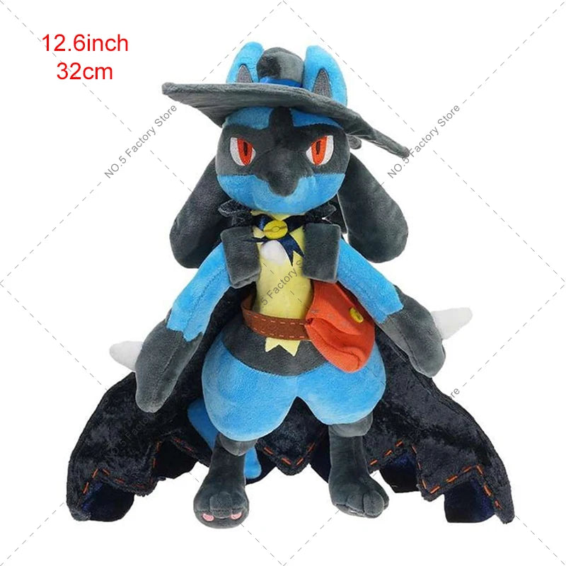 Pokemon Anime Kawaii Shiny Lucario Plush Doll Cartoon Peluche Stuffed Toy Cosplay Room Decoration Collection Kids Gifts