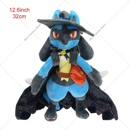 Pokemon Anime Kawaii Shiny Lucario Plush Doll Cartoon Peluche Stuffed Toy Cosplay Room Decoration Collection Kids Gifts
