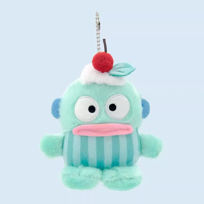 Sanrio Hangyodon Kuromi Melody Pachacoo Cinnamoroll Stuffed Plush Toys Pendant Cute KT Keyring Anime Keychain Christmas Gift