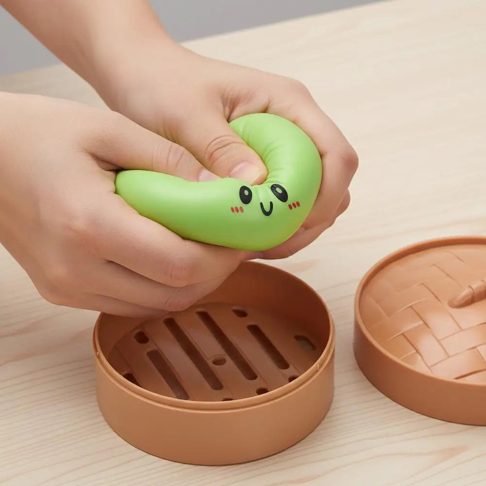 Giant Size Steamed Bun Squeeze Toy Glitter Simulated Food Dumpling Squishy for Office Desk Decor Fun Birthday Party Favors