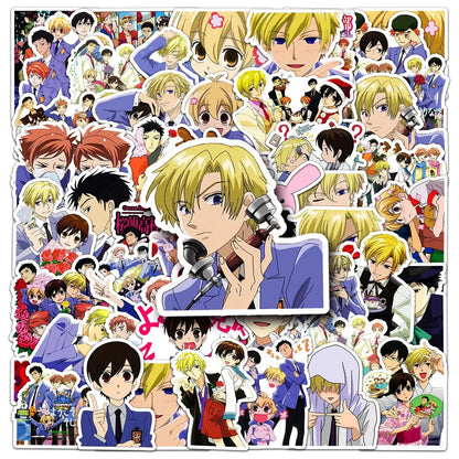 50PCS Ouran High School Host Club Stickers Campus Love Animation Decals Cartoon Toy Fridge Luggage Laptop Phone Guitar Car