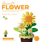 Small Particle Building Block Home Decor Series Flower Potted Plant Toys Set with Permanent Flowers Gift for Plant Arrangements