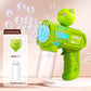 10 Holes Children Electric Bubble Gun Rocket Soap  Automatic Bubble Machine Bubbles Gun Kids Summer Outdoor Bubble Blowing Toys