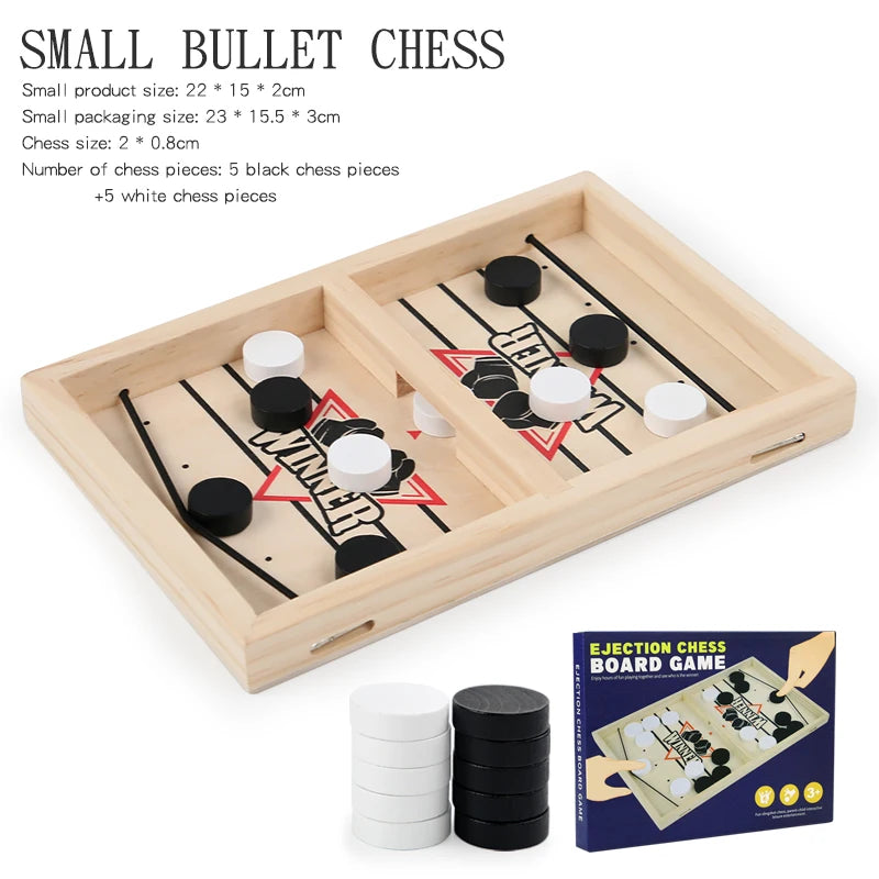 Wooden bouncing chess tabletop two player battle luxury parent-child interactive toy children's puzzle wooden tabletop game