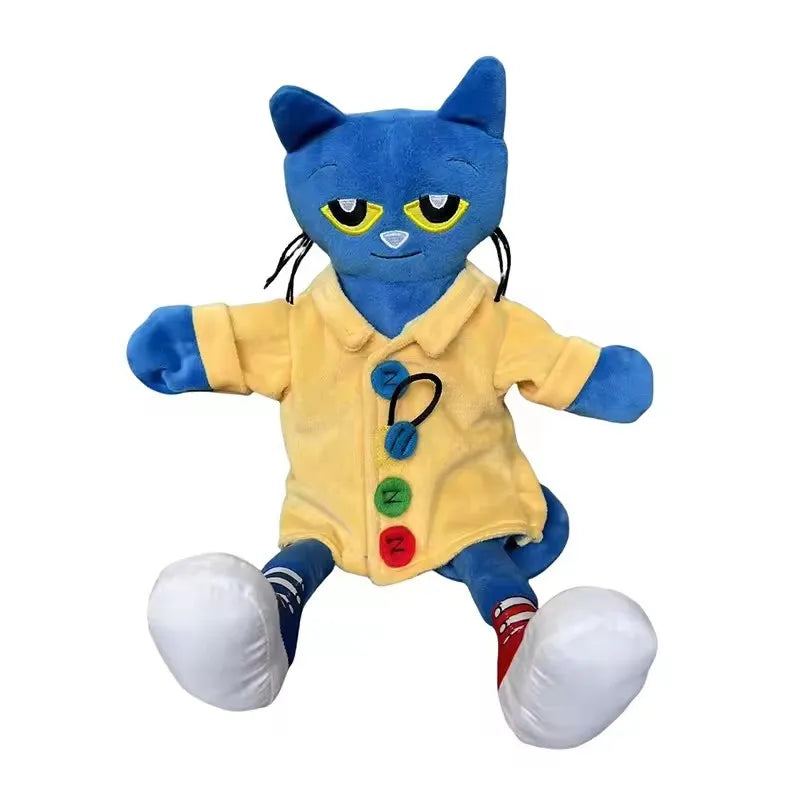 New 30cm Pete the Cat Plush Doll Pizza Party Soft Plush Blue Cat Stuffed Animal Toy Super Soft Pete Kitty