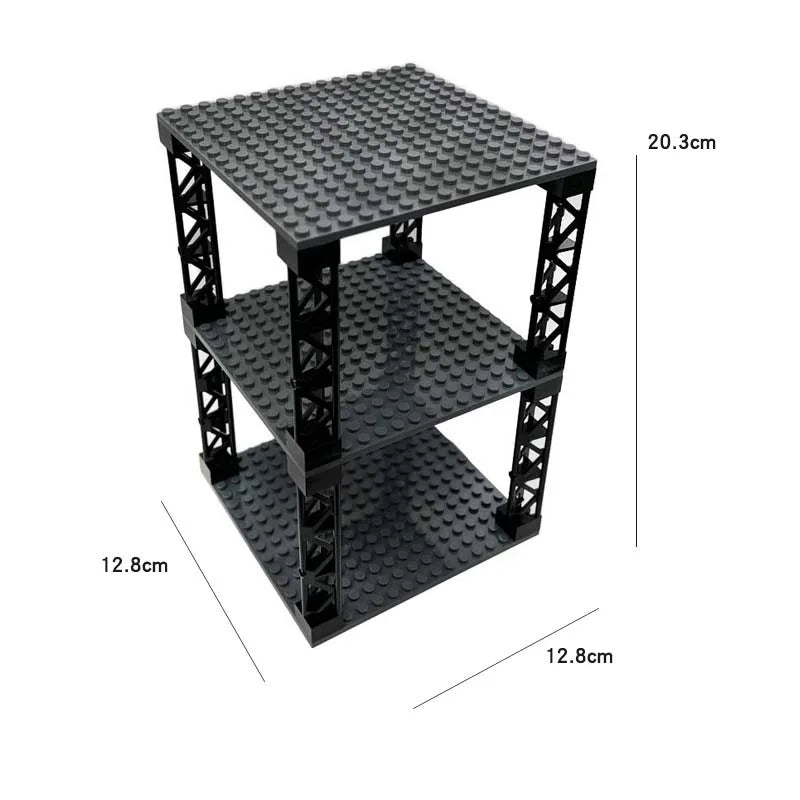 Multi Functional Building Blocks Stackable Multi-Layer Desktop Storage Rack Simulated Military Bunkers 16x16 Plate Support Girde