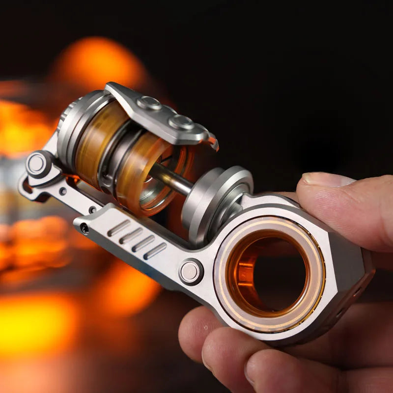 GoBiggeR Sinian Mechanical Slider Throwing Cards Ratchet Wheel Paragraph Ring Fidget Spinner Roller EDC Anti Stress Relief Toy