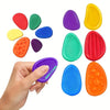 6Pcs Sensory Texture Worry Stones Soft Fun Fidget Toys Kids Adult Autism Quiet Stress Anxiety Relief Portable Handheld Gift