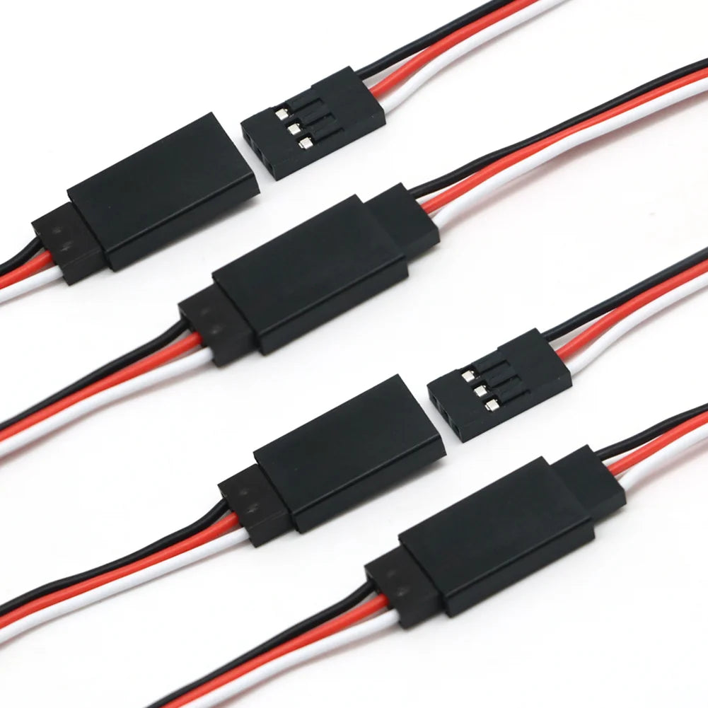 10pcs 100mm/150mm/200mm/300mm/500mm RC Servo Extension Cord Cable Wire Lead JR For Rc Helicopter Rc Drone