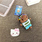 10cm Drake Hip-Hop Trend Hello Kitty Plush toys Bag Charm Pendant  American Street Style kawaii Black hair pins Cute KT Keychain