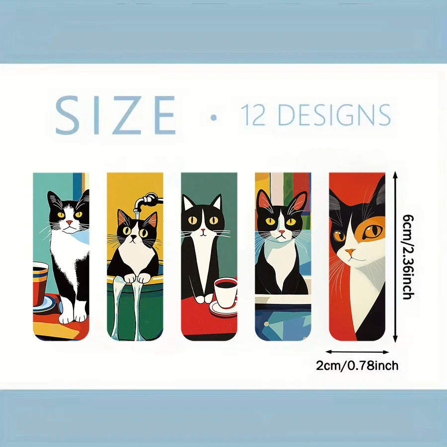 5pcs Simple And Fun Cat Paw Magnetic Bookmarks Reading Items Page Holder Stationery Office Supplies Book For Pages Books Readers