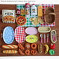 44PCS 1:6 Dollhouse Miniature Honey Bread Pizza Picnic Basket Model Mini Play Kitchen Food & Drink Set for Doll Accessories