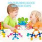 Soft TPR Suction Cup Building Blocks DIY Creative Educational Assembly Sensory Toys for Kids Toddlers Birthday Gift