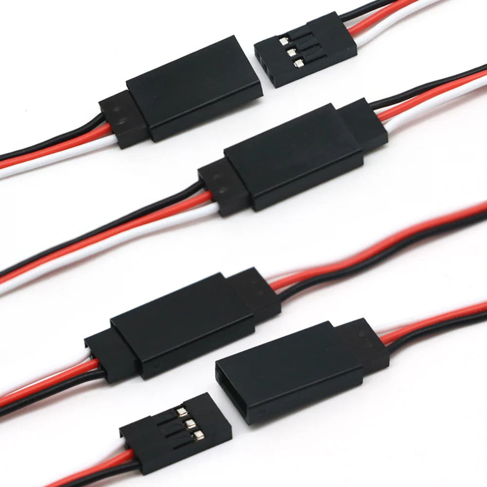 10pcs 100mm/150mm/200mm/300mm/500mm RC Servo Extension Cord Cable Wire Lead JR For Rc Helicopter Rc Drone