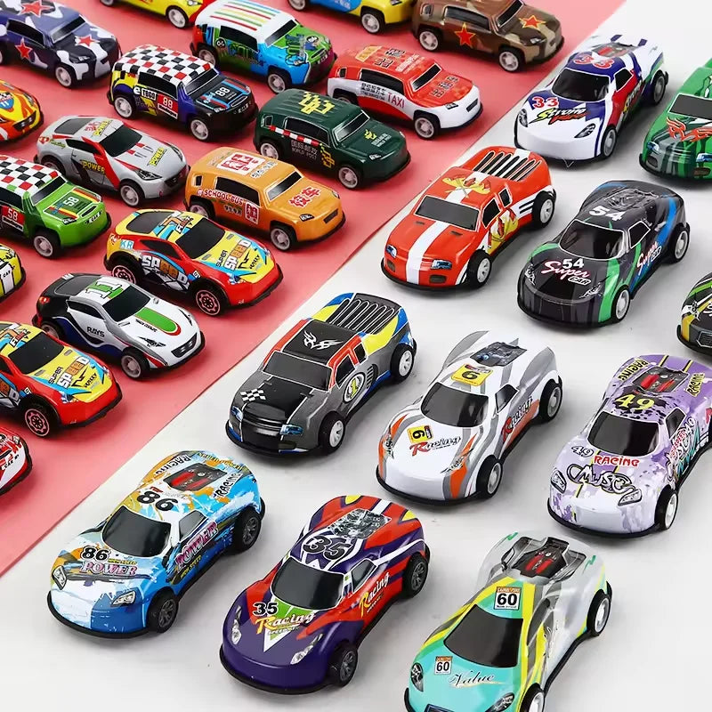 100/50/30/20/10stk Toy Car Alloy Car Children Boy Baby Pull Back Car Gift Educational Set Mini Model Cartoon Inertia Racing Car