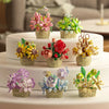 DIY MOC Potted Rose Sunflower Plants Succulents Bonsai Tree Gardens Romantic Building Blocks Model Bricks Kid Sets Kits Toy Girl