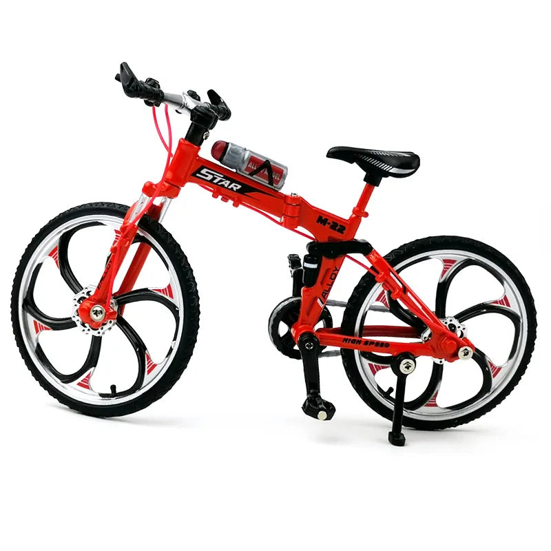 1:8 Mini Model Alloy Bicycle Diecast Simulation Metal Adult Finger Mountain Bike Toy Die-cast Collection Gifts Toys Children