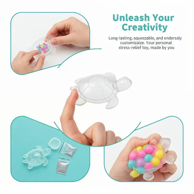 1PC DIY Turtle Ball Skin Handmade Empty Ball Slow Rebound Decompression Toy Fidget Squeeze Ball For Anxiety Office Home