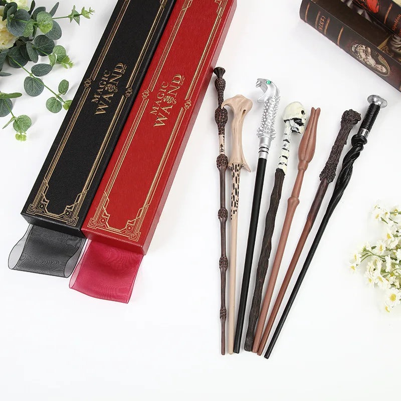 2026Anime Harri Pottee Show Metal Core Magic Dumbledore Wand Children Decoration Toy  For Kids Hermione Bacchetta Di Magic Stick