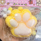 Squeeze Cat's Paw with Fur Stress Relief Squishy Fidget Toy Mini Kawaii Plush Silicone Sticky Decompressing Pinching Cat Foot