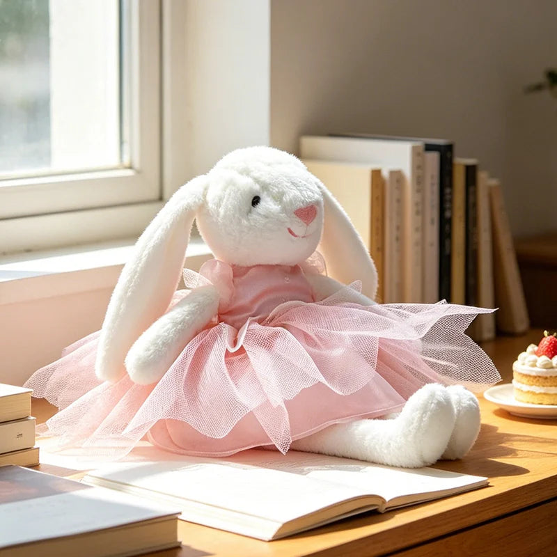 1Pc 28cm Cute Ballet Skirt Bear & Bunny Peluche Toy Lovely Appease Animal Dolls Rabbit Toys Birthday Christmas Gift