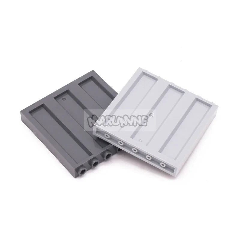 Marumine 30PCS 23405 Panel 1x6x5 Corrugated Plate MOC Model Kit Container Car Track Accessories Building Bricks Idea Parts