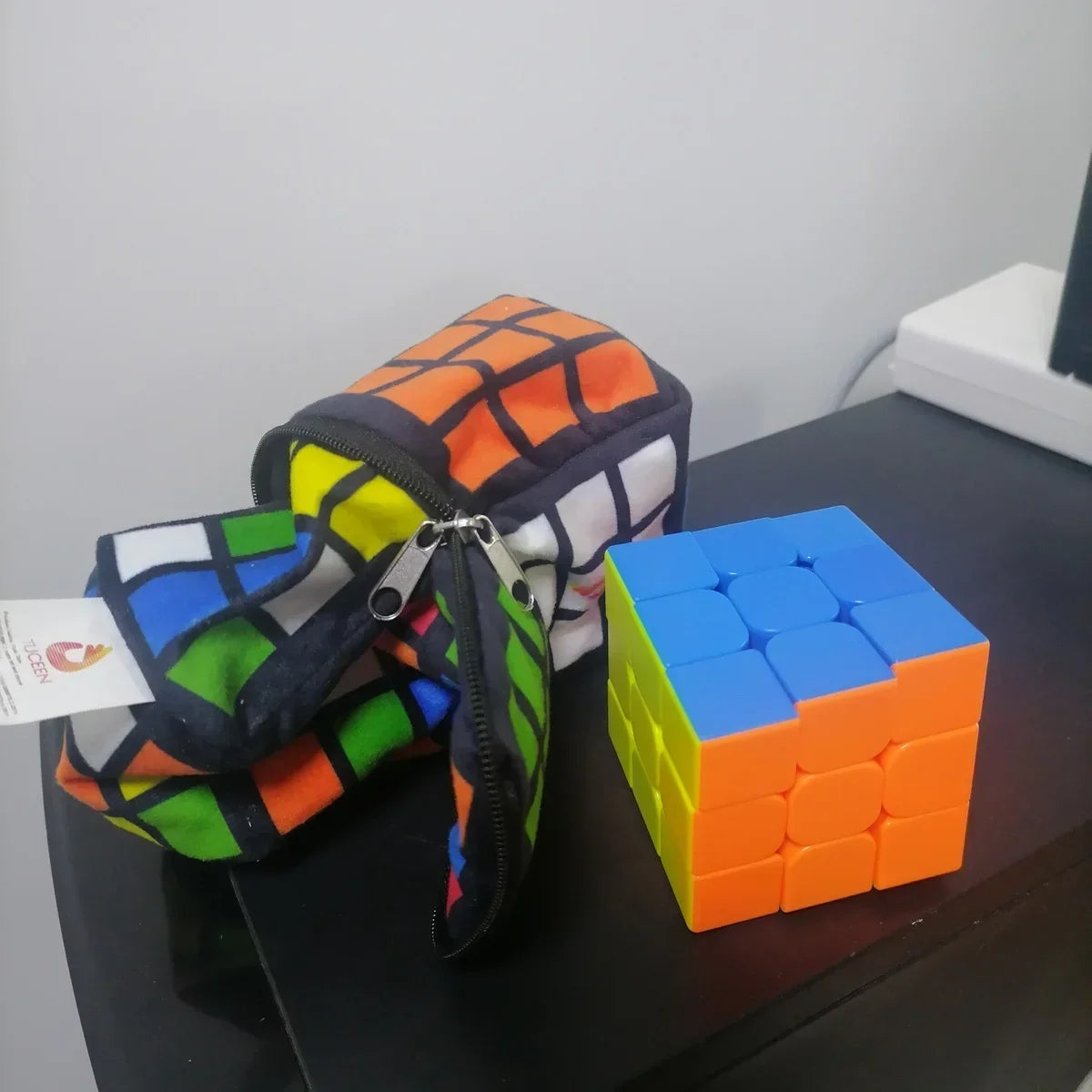 Magic Cube Bag for Rubics Cube Accessories Twisty Puzzles Bags Double-Sided Portable Purses Pendant Kids Intelligence Toy Gift